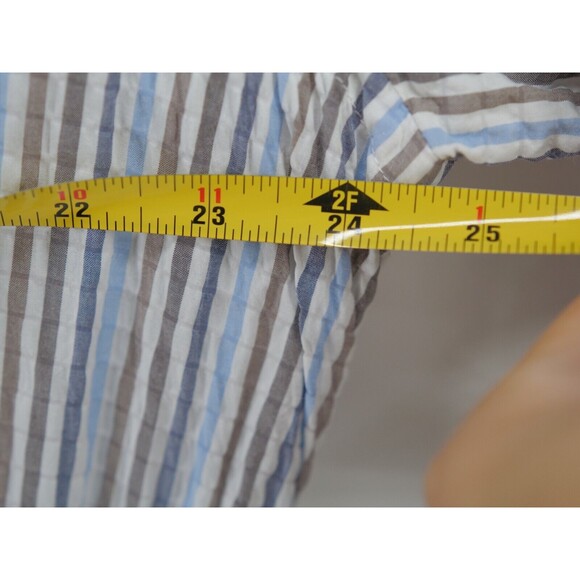 Emanuel Berg Men's Modern Fit Button up Dress Shirt‎ Seersucker size XL - Picture 6 of 9